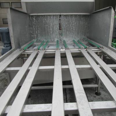 SVW 284 SEP 2-lane prewasher with 8 pumps and 4 water tanks Exit