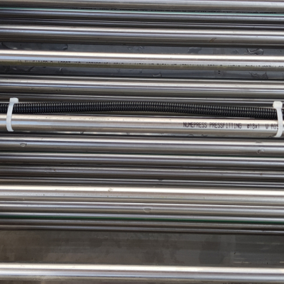 Stainless steel pipes installed in the 2-substance circulation cooling system